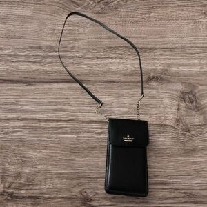 Kate Spade Black Leather Phone Crossbody